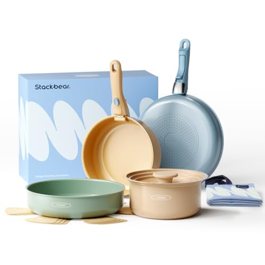 Camping Cooking Set Detachable Handle - Ceramic Cookware Set Detachable Handle Pots