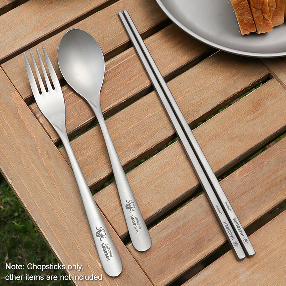 Camping Cooking Plate - 1set Outdoor Camping Lightweight Titanium Chopsticks