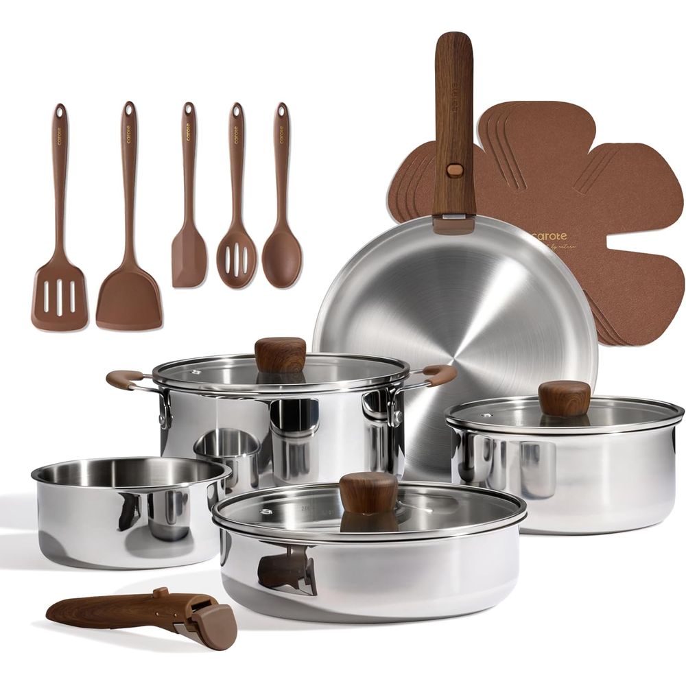 Camping Cooking Set Detachable Handle - Detachable Handle Pots and Pans Set,