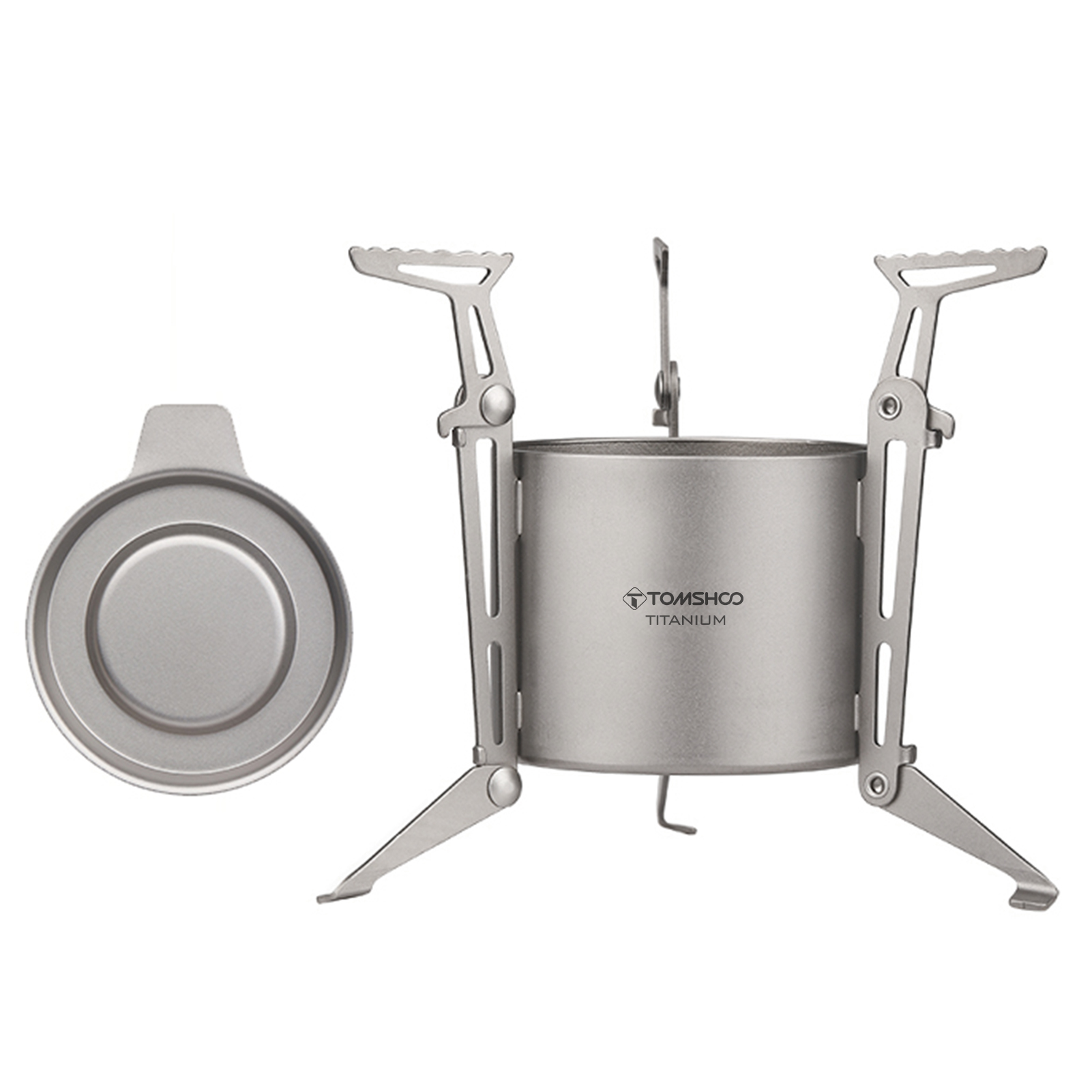 Camping Cooking Windshield - TOMSHOO Ti Alcohol Stove and Lid