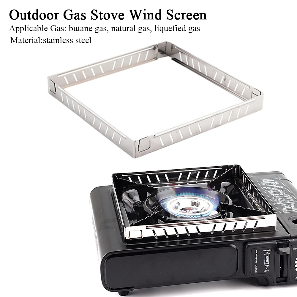 Outdoor Gas Stove Wind Screen  - Camping Cooking Windshield のレビューと価格