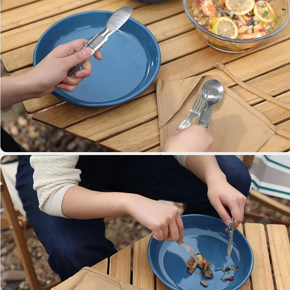 Camping Flatware Sets Stainles - Camping Cooking Utensil Bag のレビューと価格
