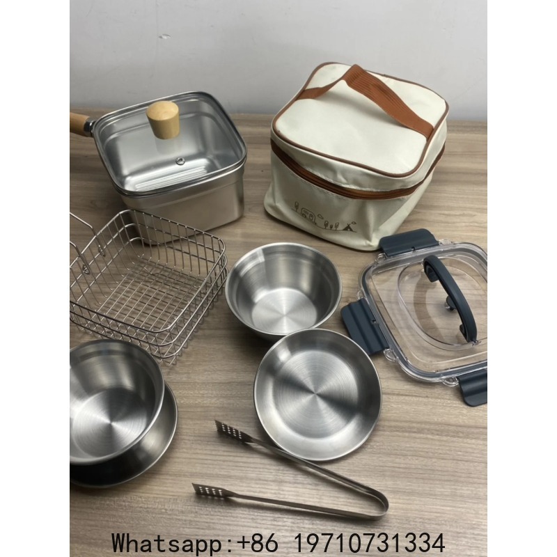 Stainless Steel Multifunctiona - Camping Cooking Set Detachable Handle のレビューと価格