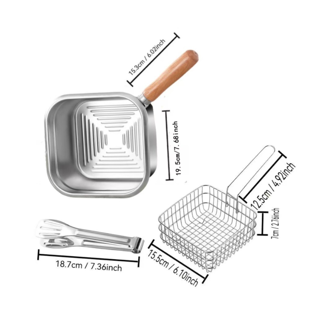 1 Set 316 Stainless Steel Squa - Camping Cooking Set Detachable Handle のレビューと価格