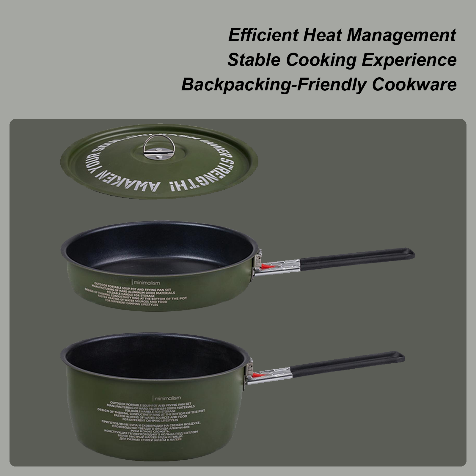 Camping Cookware Camp Cook Pot - Camping Cooking Set Detachable Handle のレビューと価格