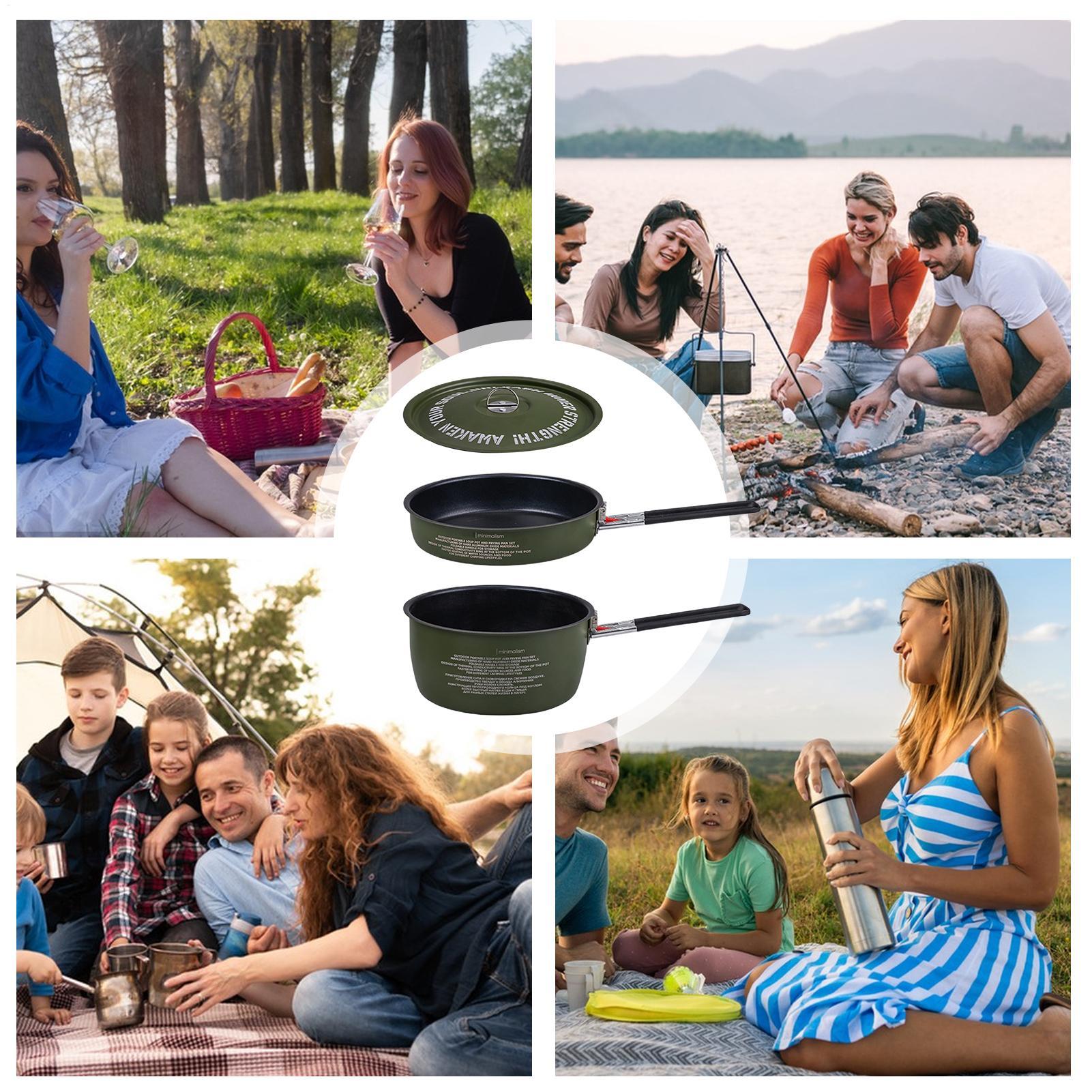 Camping Cookware Camp Cook Pot - Camping Cooking Set Detachable Handle のレビューと価格