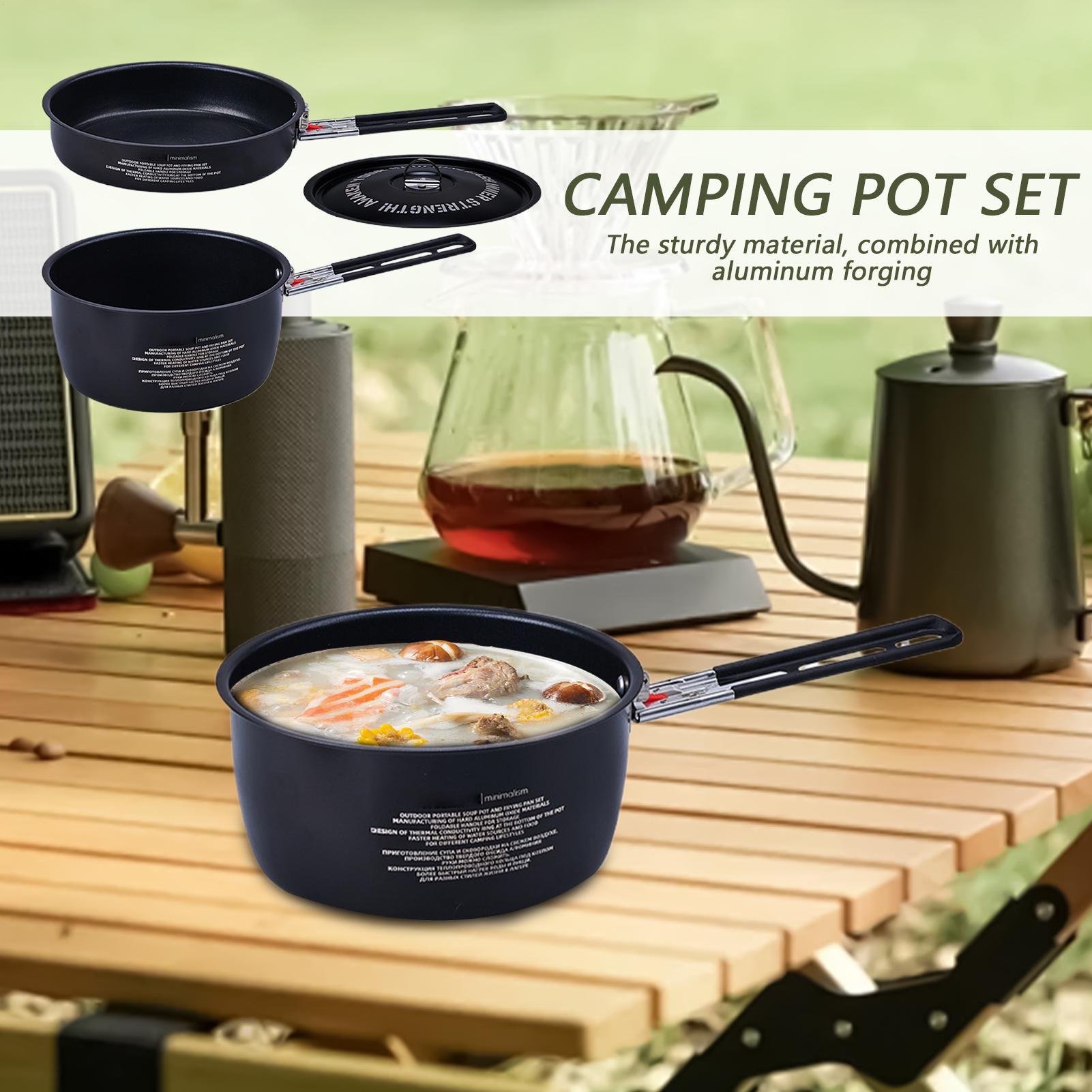 Camping Cookware Set Camping F - Camping Cooking Set Detachable Handle のレビューと価格