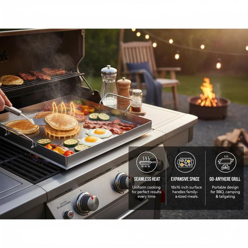 Universal Flat Top Griddle 18x - Camping Cooking Plate のレビューと価格