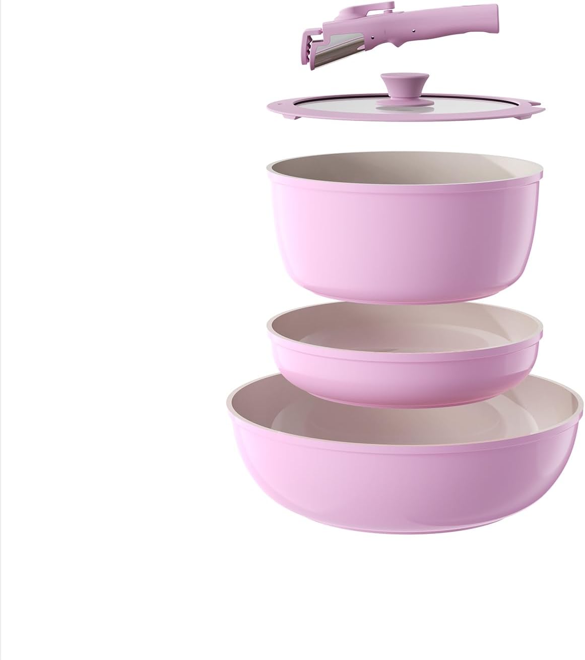 Pots and Pans Set Non Stick, C - Camping Cooking Set Detachable Handle のレビューと価格