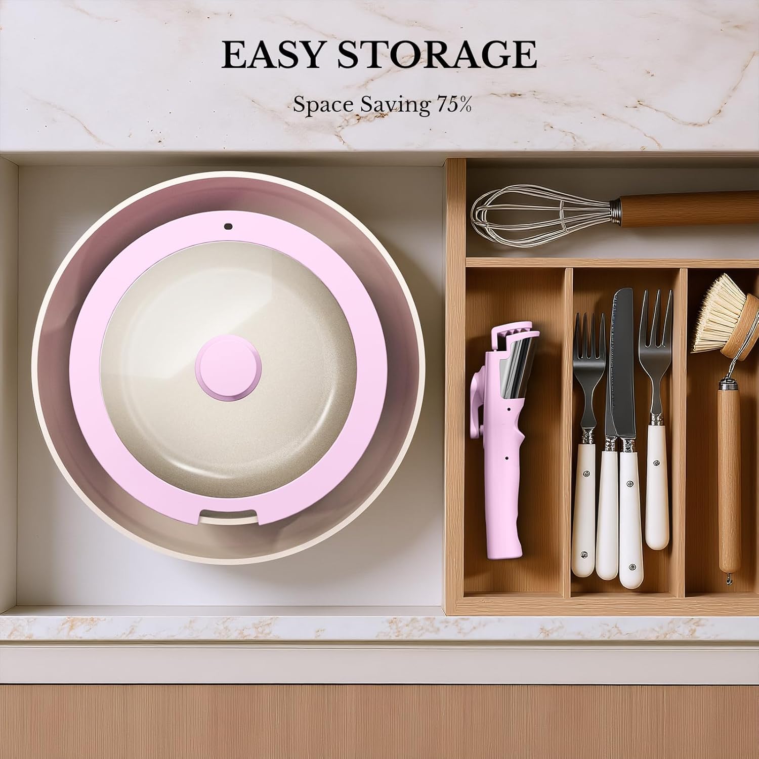 Pots and Pans Set Non Stick, C - Camping Cooking Set Detachable Handle のレビューと価格