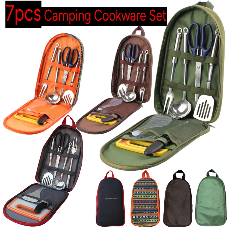 7pcs Camping Kitchen Utensil S - Camping Cooking Utensil Bag のレビューと価格