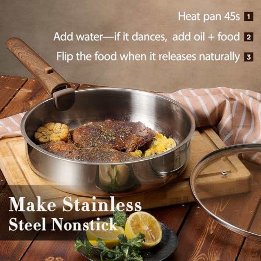 19pcs Stainless Steel Cookware - Camping Cooking Set Detachable Handle のレビューと価格