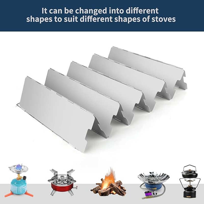 10 Plates Gas Stove Wind Shiel - Camping Cooking Windshield のレビューと価格