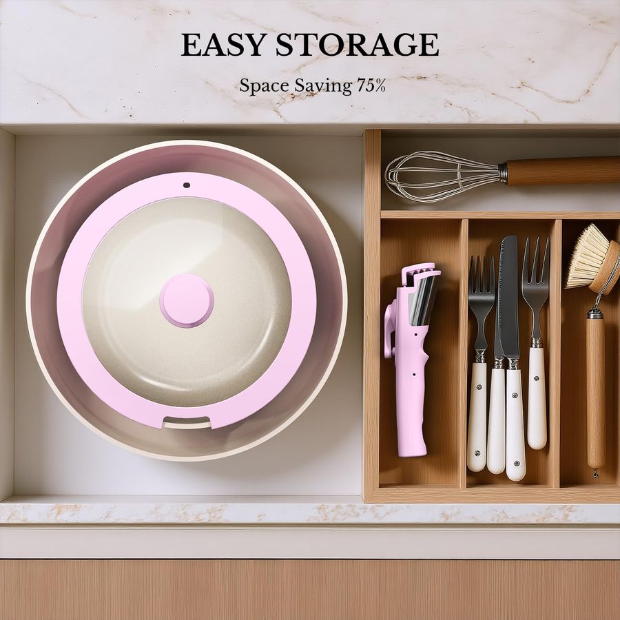 Pots and Pans Set Non Stick, C - Camping Cooking Set Detachable Handle のレビューと価格