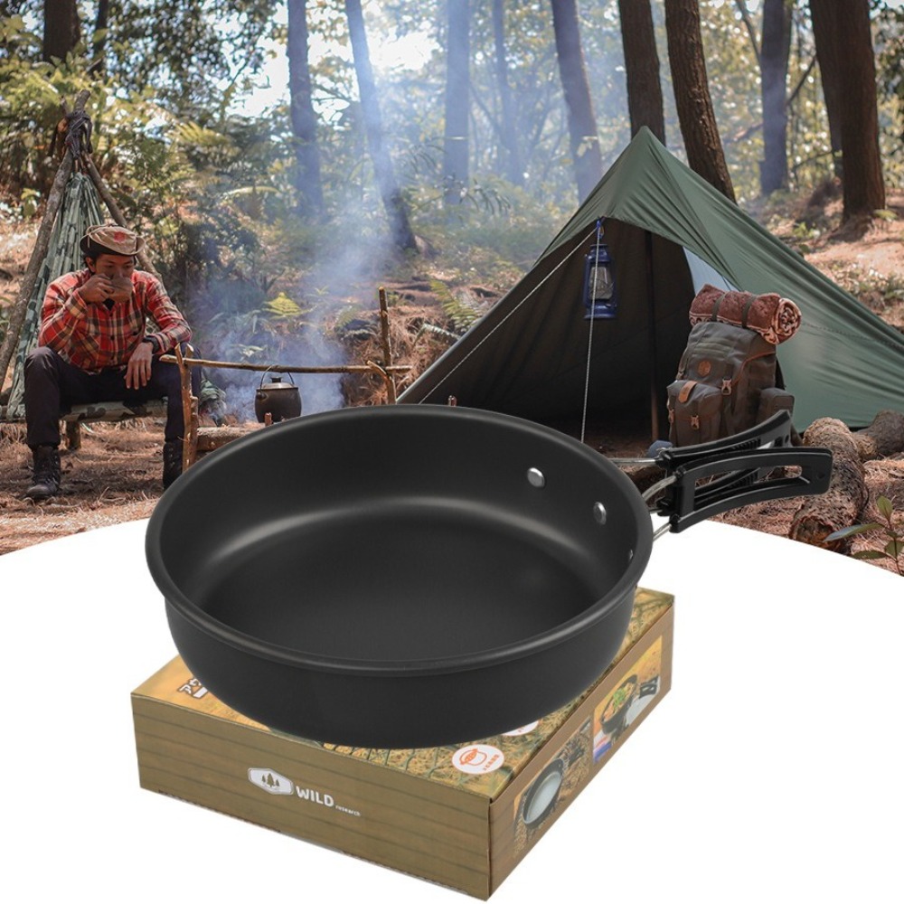 Non-stick Camping Frying Pan w - Camping Cooking Wok のレビューと価格