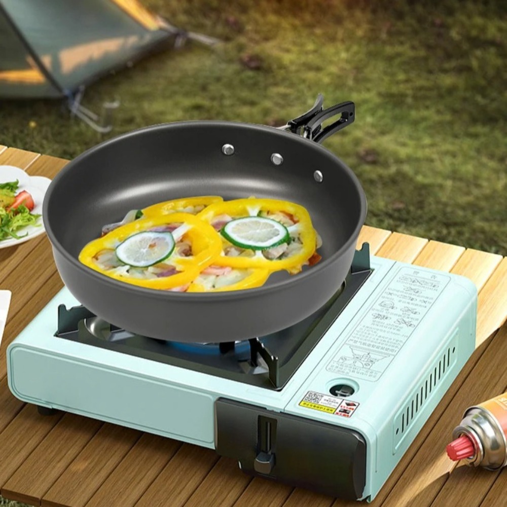 Non-stick Camping Frying Pan w - Camping Cooking Wok のレビューと価格