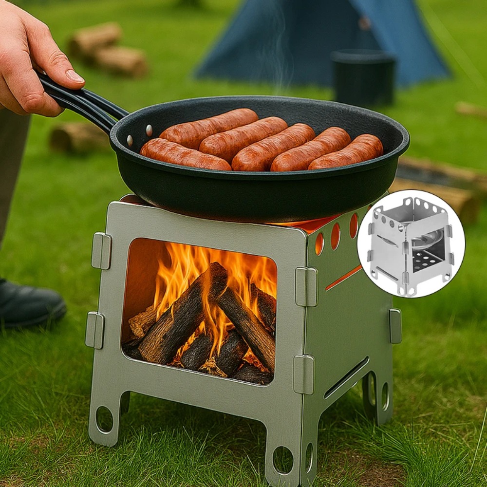 Camping Furnace Wood Stove Alc - Camping Cooking Windshield のレビューと価格
