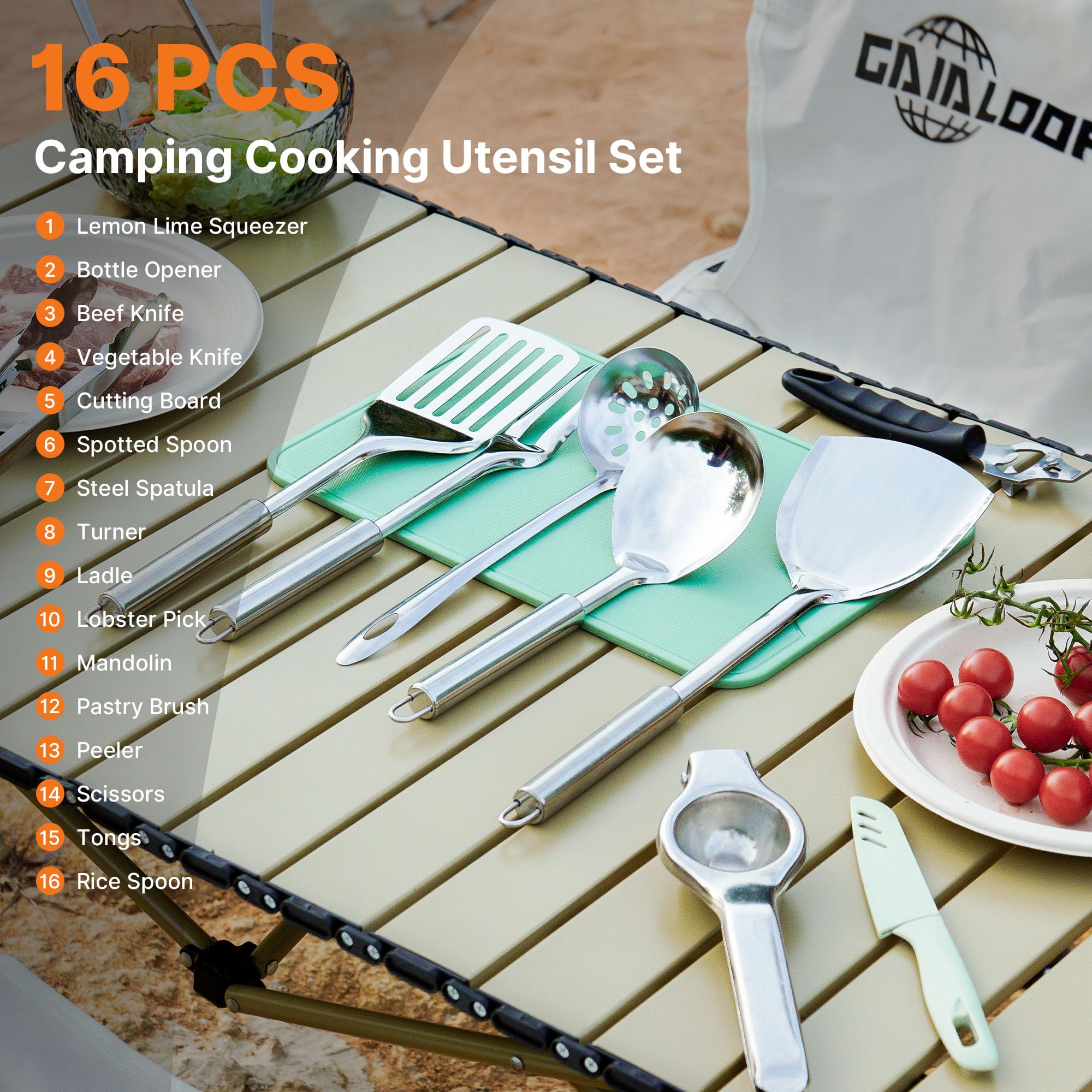 Camping Cooking Utensils Set C - Camping Cooking Utensil Bag のレビューと価格