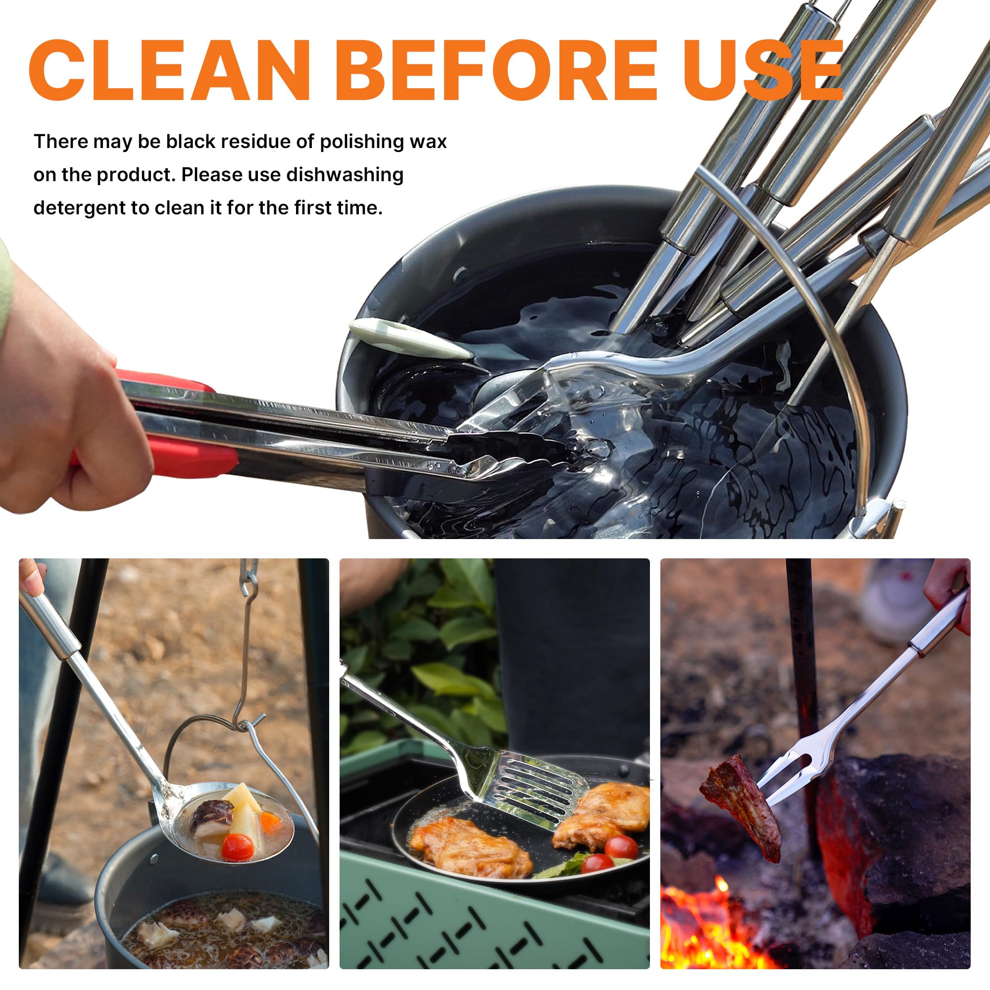 Camping Cooking Utensils Set C - Camping Cooking Utensil Bag のレビューと価格