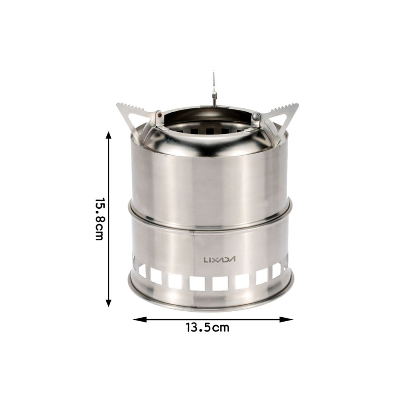 Lixada Stainless Steel Wood St - Camping Cooking Windshield のレビューと価格