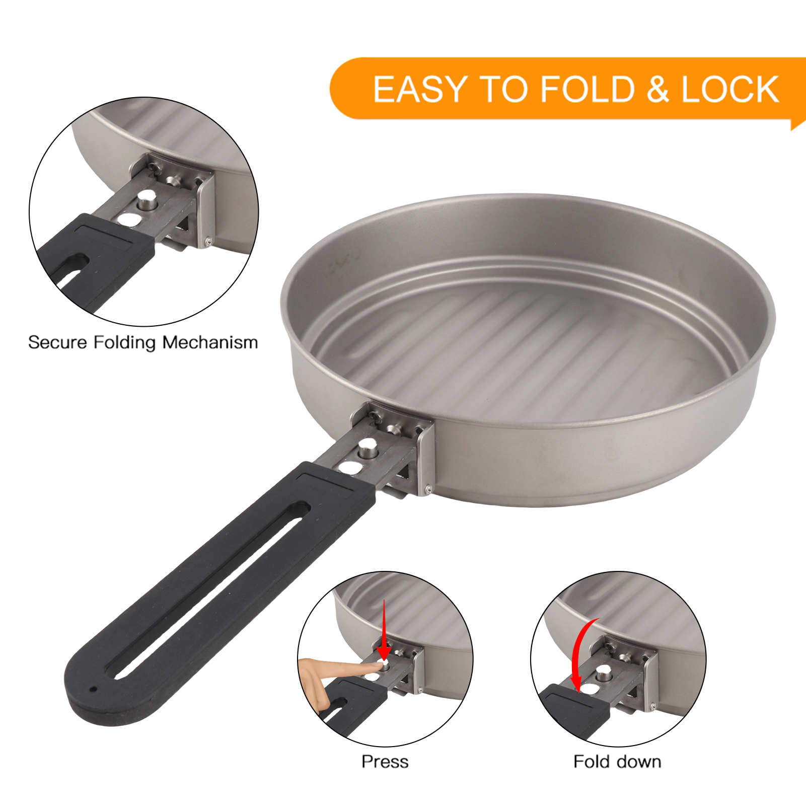 Lixada 1100ml Titanium Fry Pan - Camping Cooking Windshield のレビューと価格