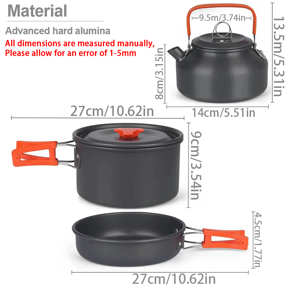 1pcs/1set Camping Cookware Kit - Camping Cooking Utensil Bag のレビューと価格
