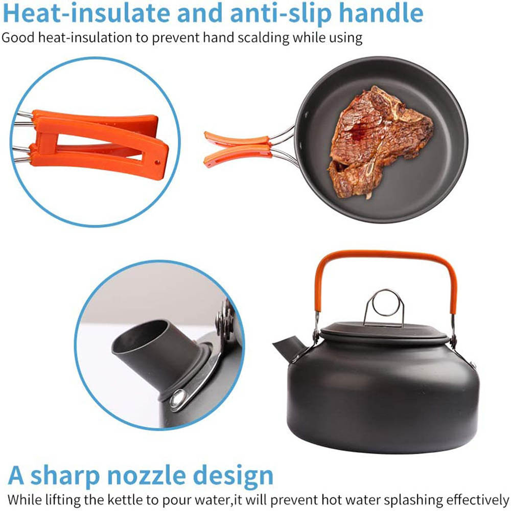 1pcs/1set Camping Cookware Kit - Camping Cooking Utensil Bag のレビューと価格