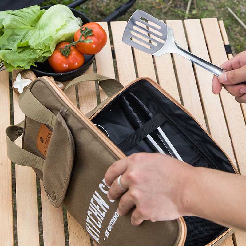 8pcs Camping Kitchen Cookware  - Camping Cooking Utensil Bag のレビューと価格