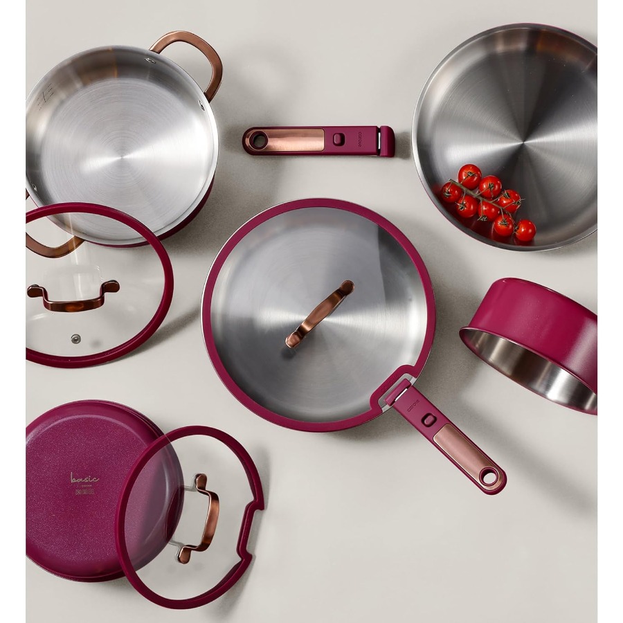 19pcs TriPly Stainless Steel C - Camping Cooking Set Detachable Handle のレビューと価格