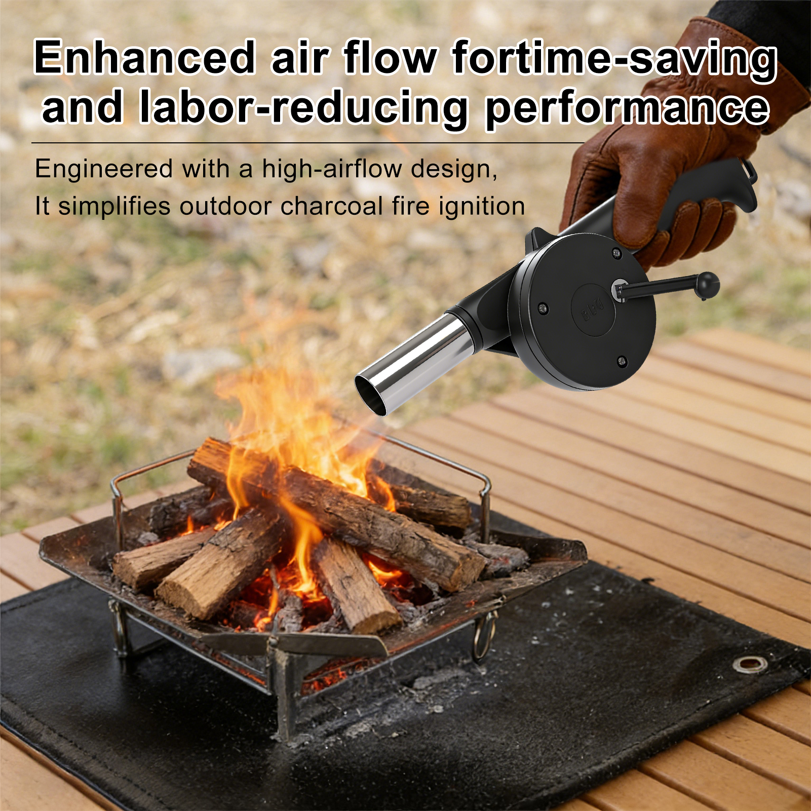 Outdoor Cooking BBQ Fan Air Bl - Camping Cooking Without Electricity のレビューと価格