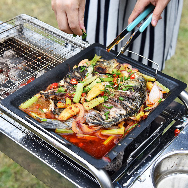 Outdoors Thick Square Grill Pa - Camping Cooking Plate のレビューと価格