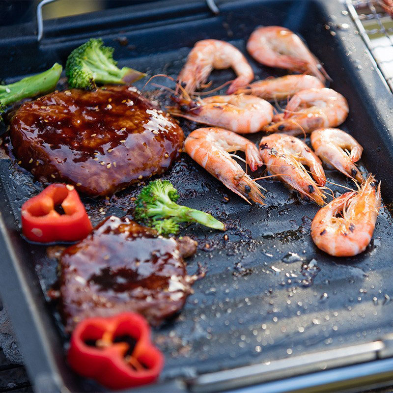 Outdoors Thick Square Grill Pa - Camping Cooking Plate のレビューと価格