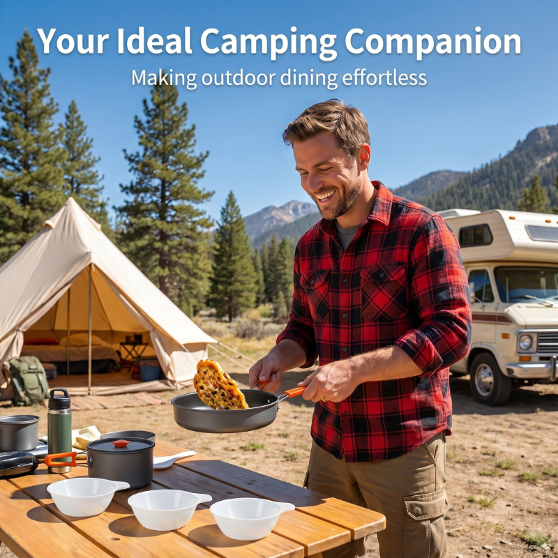 10PCS Ultralight Portable Alum - Camping Cooking Utensil Bag のレビューと価格