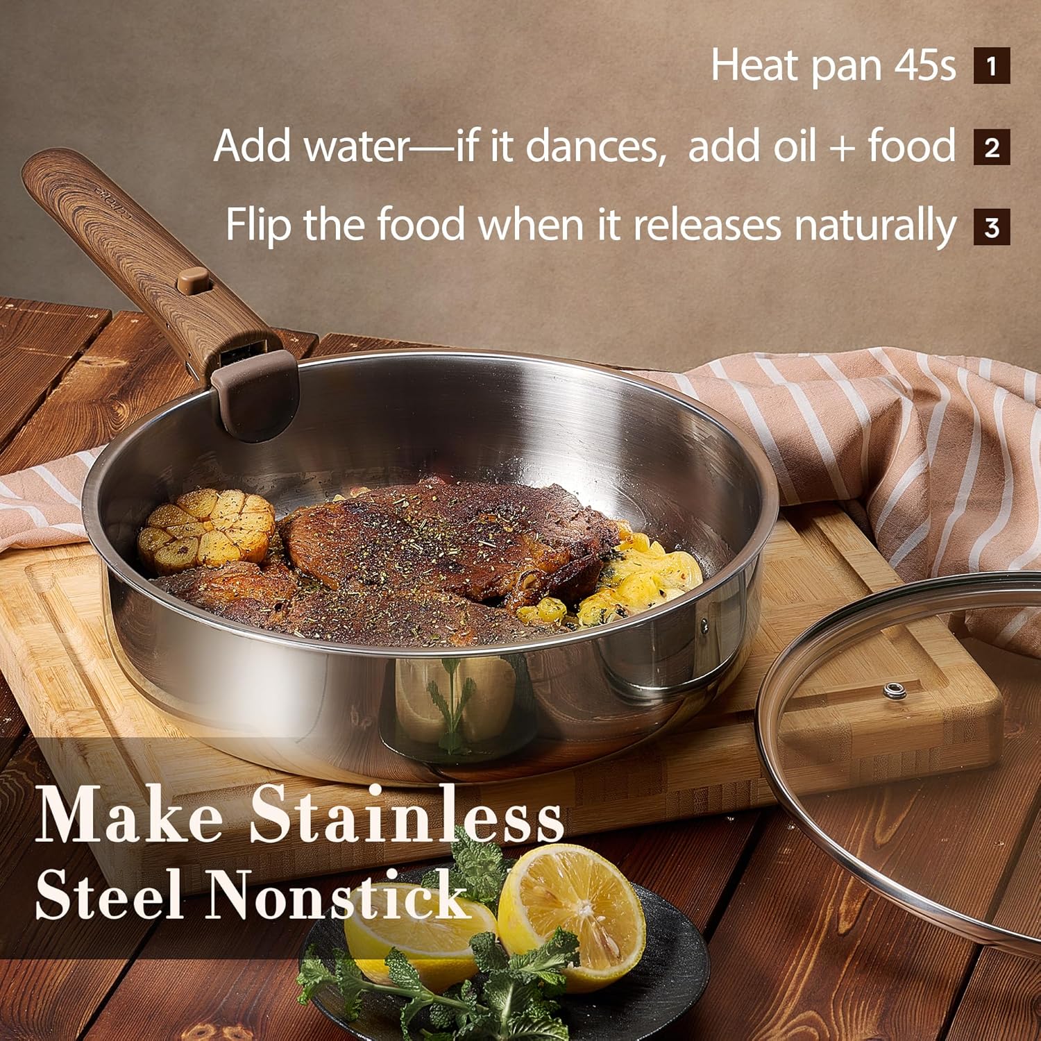 19pcs Stainless Steel Cookware - Camping Cooking Set Detachable Handle のレビューと価格