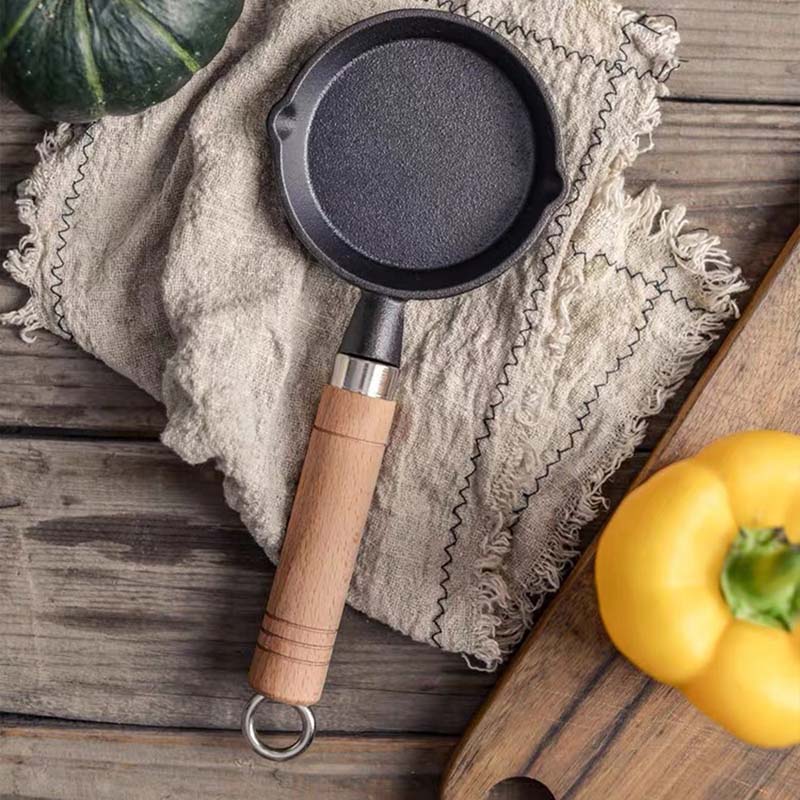 Egg Pan Cast Iron Skillet Fryi - Camping Cooking Wok のレビューと価格