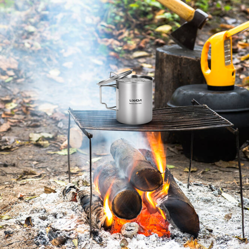 Lixada 750ml Cup Outdoor Stain - Camping Cooking Utensil Bag のレビューと価格