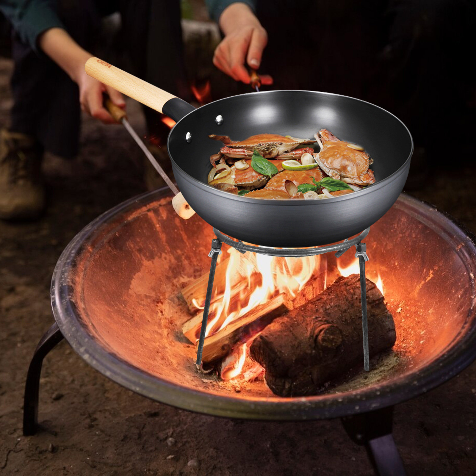 Detachable Triangular Pot Rack - Camping Cooking Ring のレビューと価格