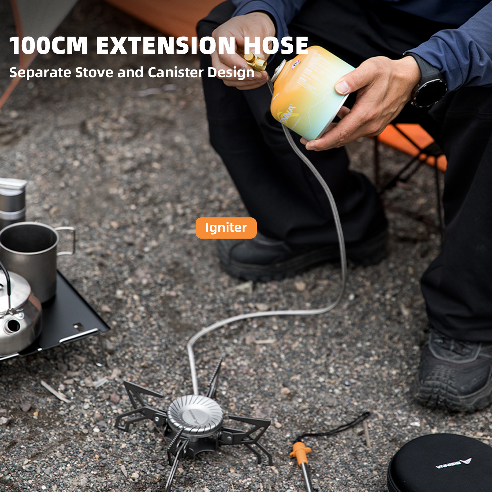BISINNA Camping Stove 4000W Hi - Camping Cooking Windshield のレビューと価格