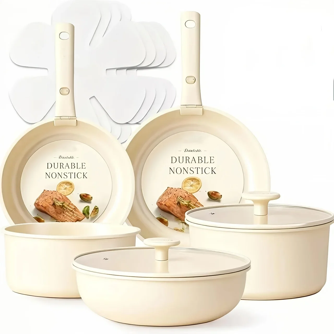 12pcs -in- Non-Stick Cookware  - Camping Cooking Set Detachable Handle のレビューと価格