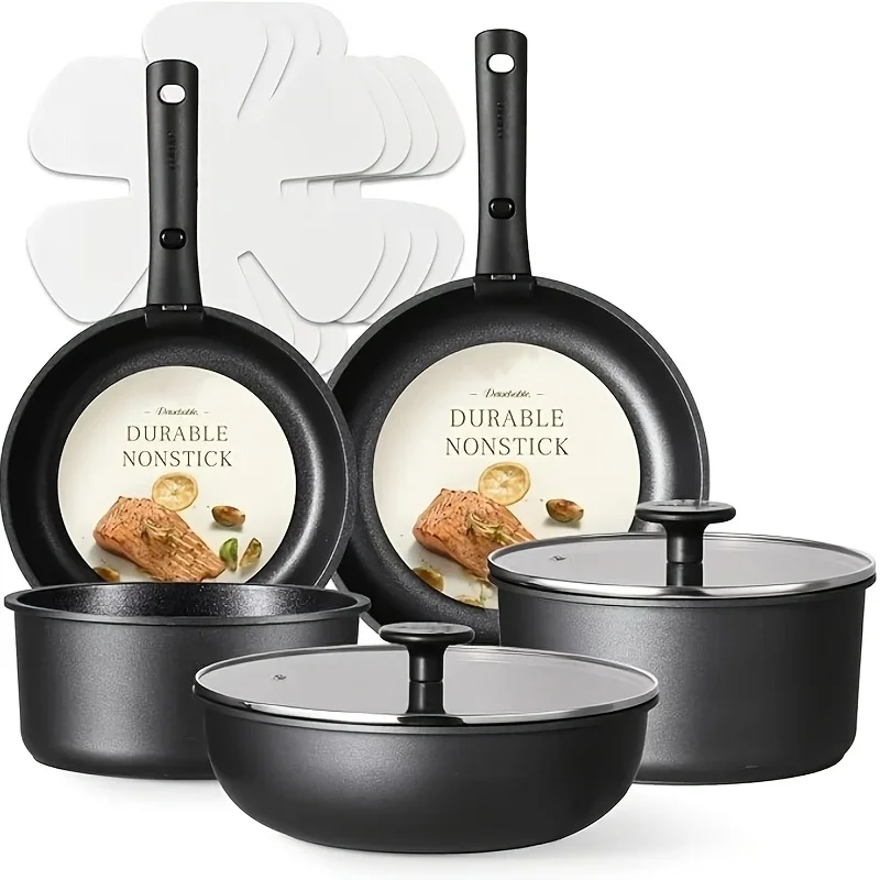 12pcs -in- Non-Stick Cookware  - Camping Cooking Set Detachable Handle のレビューと価格