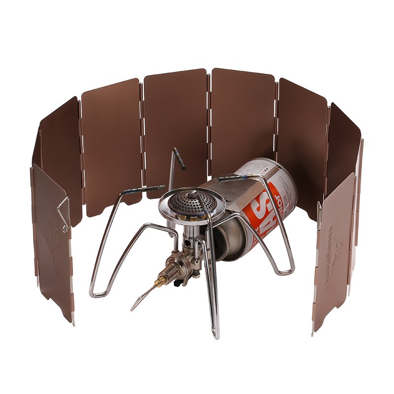 10 Plates Bronze-coloured Fold - Camping Cooking Windshield のレビューと価格