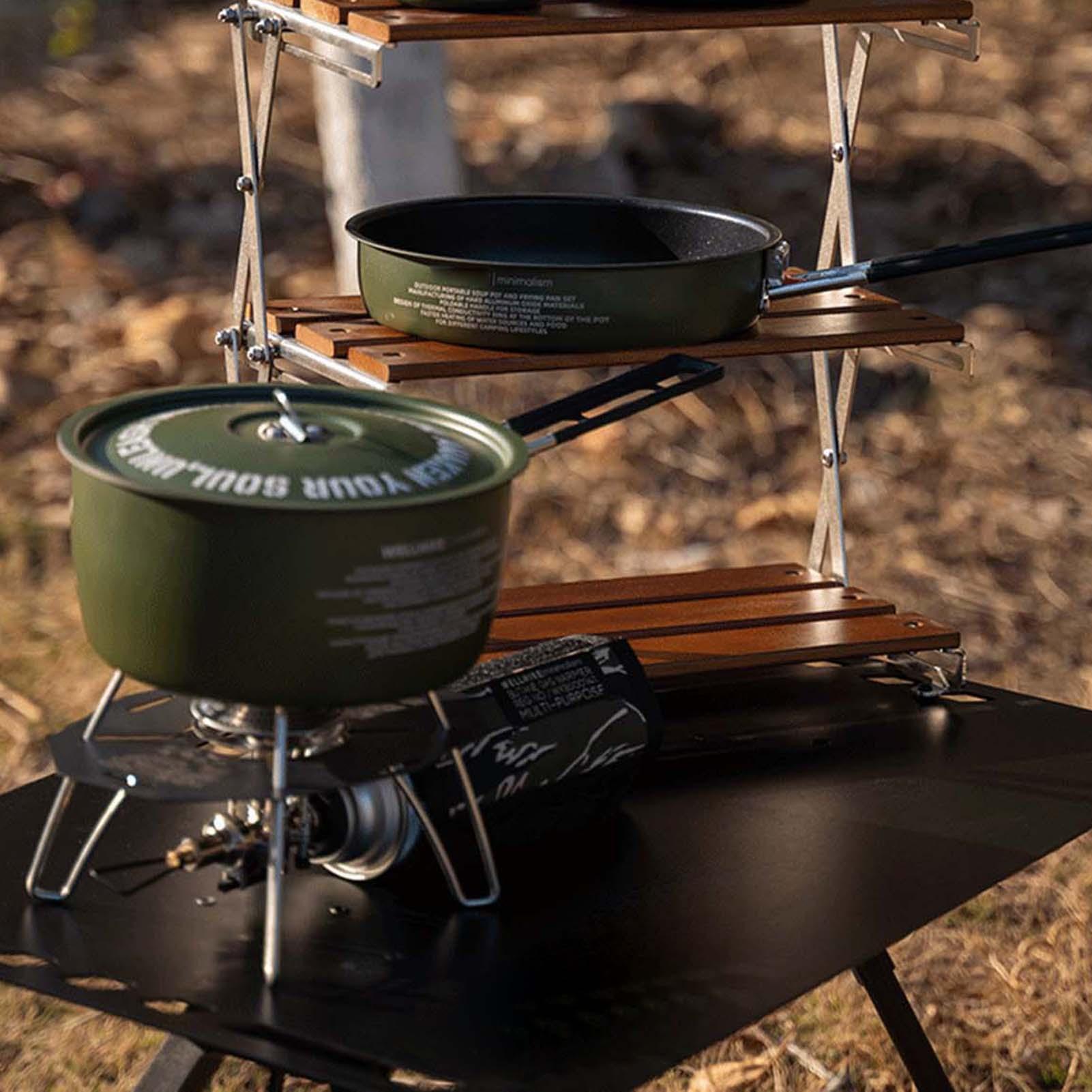 Camping Cookware Set Camp Cook - Camping Cooking Set Detachable Handle のレビューと価格