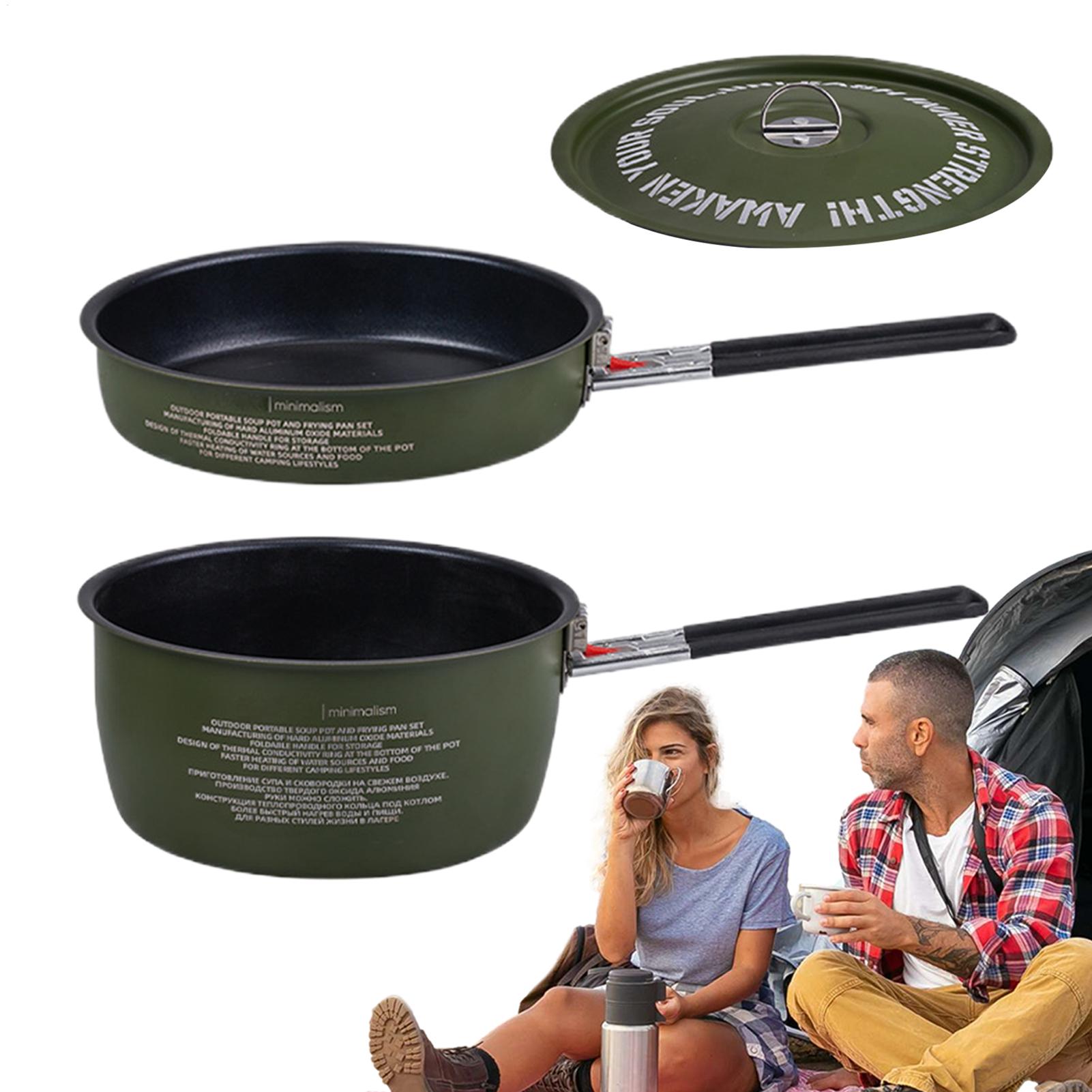 Camping Cookware Set Camp Cook - Camping Cooking Set Detachable Handle のレビューと価格