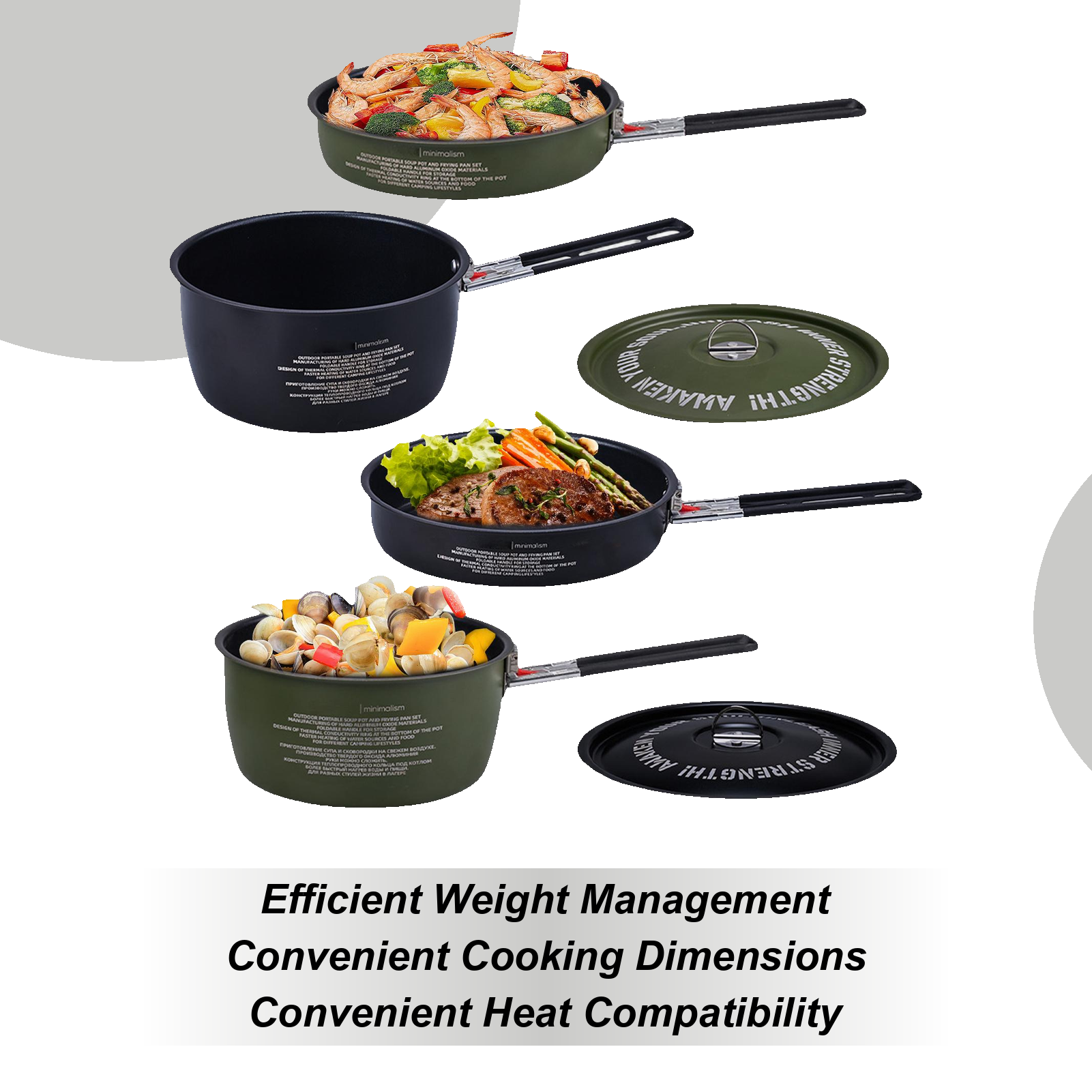 Camping Cookware Set Camp Cook - Camping Cooking Set Detachable Handle のレビューと価格