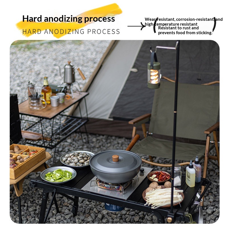 Outdoor Aluminum Alloy Wok Wit - Camping Cooking Set Detachable Handle のレビューと価格