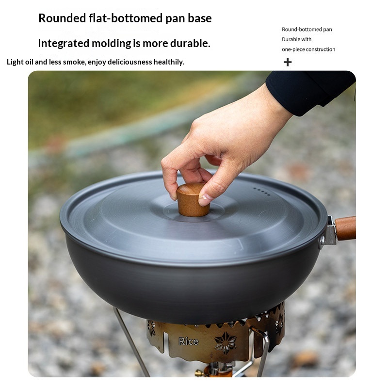 Outdoor Aluminum Alloy Wok Wit - Camping Cooking Set Detachable Handle のレビューと価格