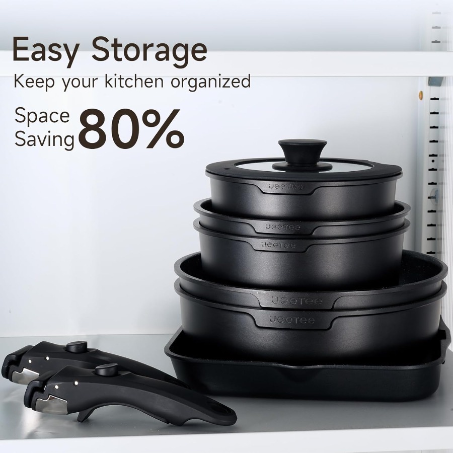 25pcs Non-Stick Detachable Han - Camping Cooking Set Detachable Handle のレビューと価格