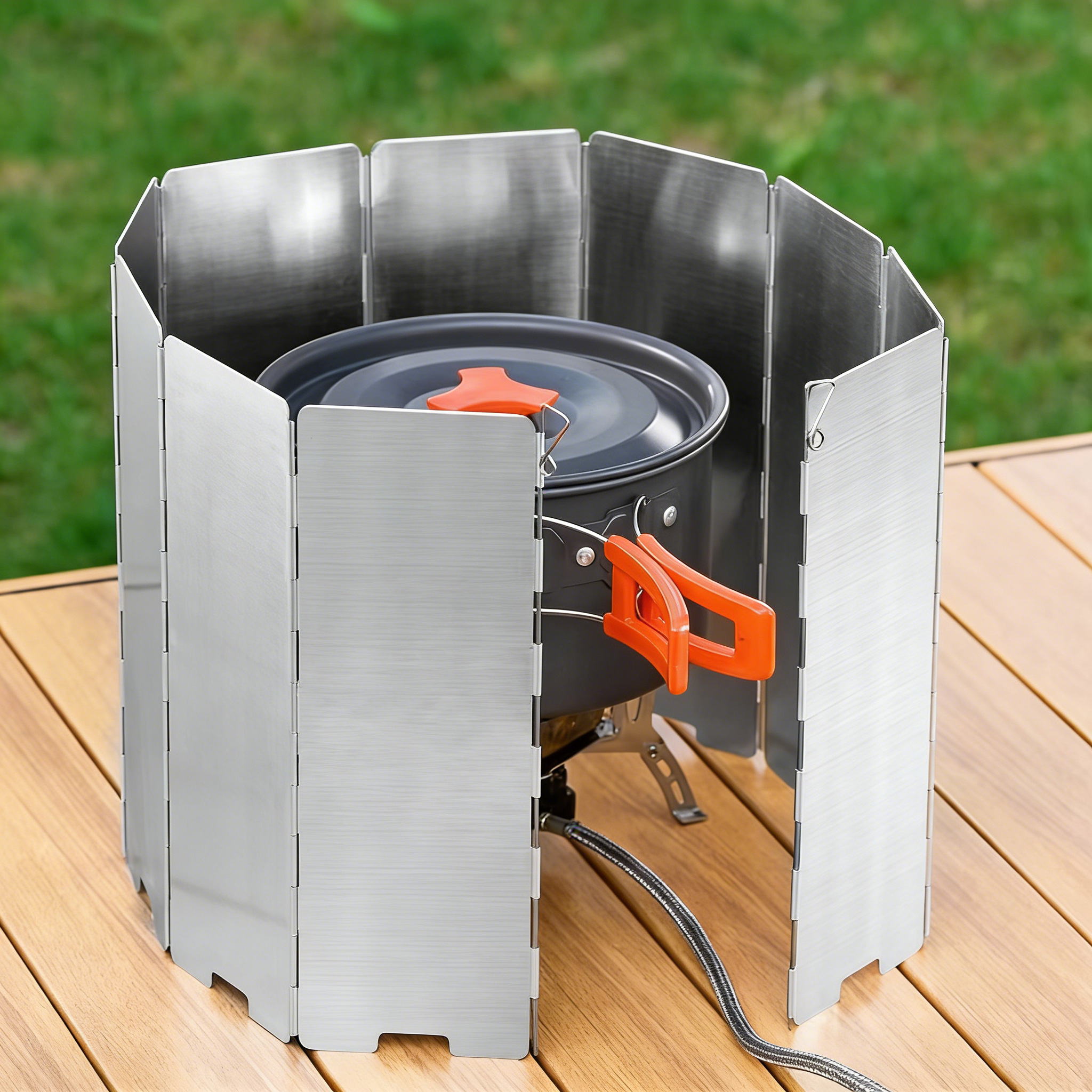 8 Plates Aluminum Windscreen S - Camping Cooking Windshield のレビューと価格