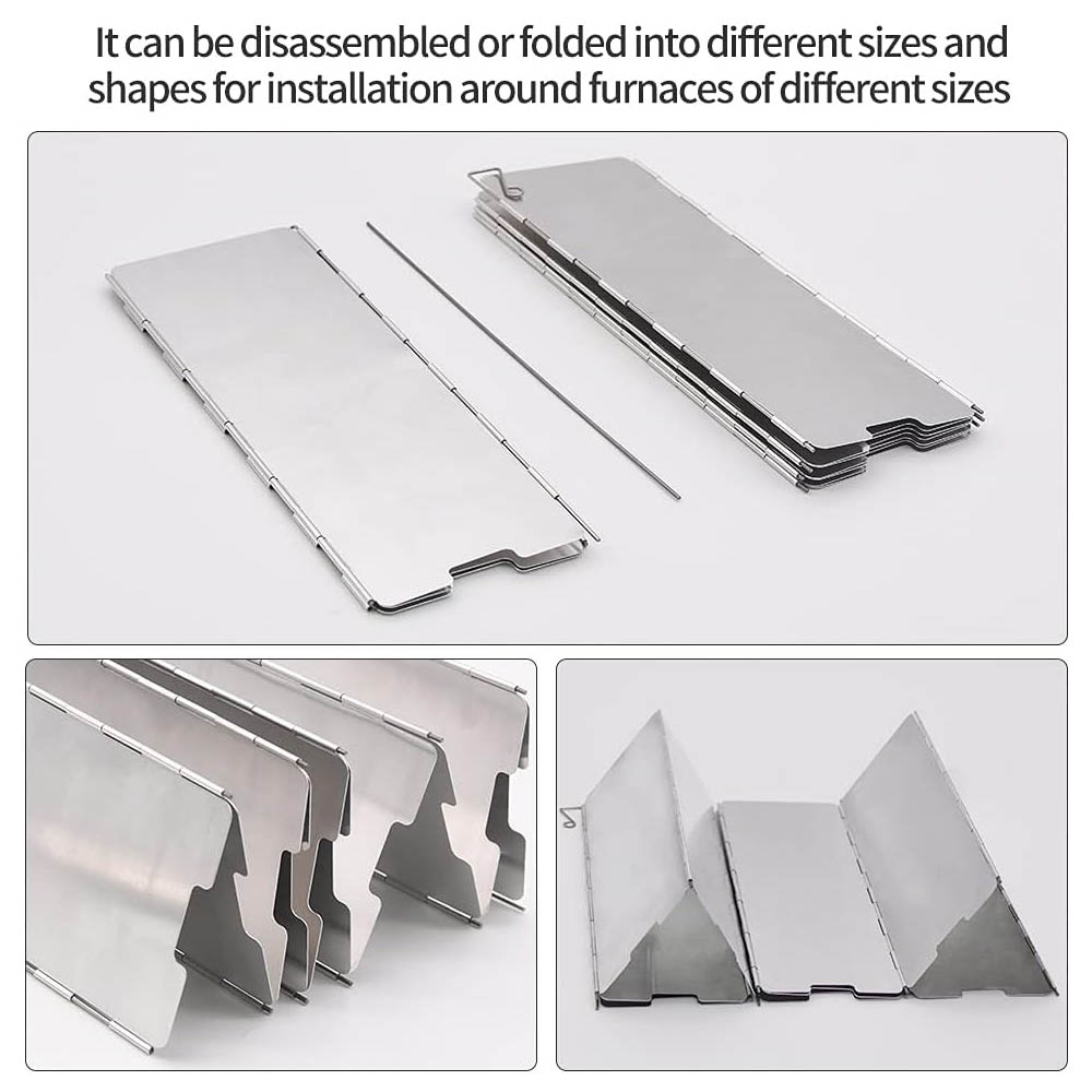 8 Plates Aluminum Windscreen S - Camping Cooking Windshield のレビューと価格
