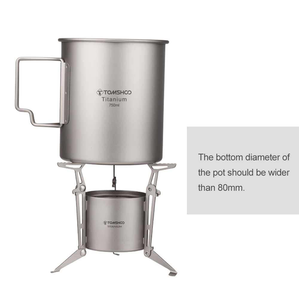 TOMSHOO Ti Alcohol Stove and L - Camping Cooking Windshield のレビューと価格